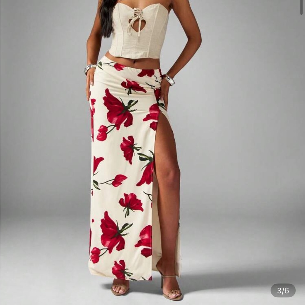 Floral Maxi Skirt - Misguided